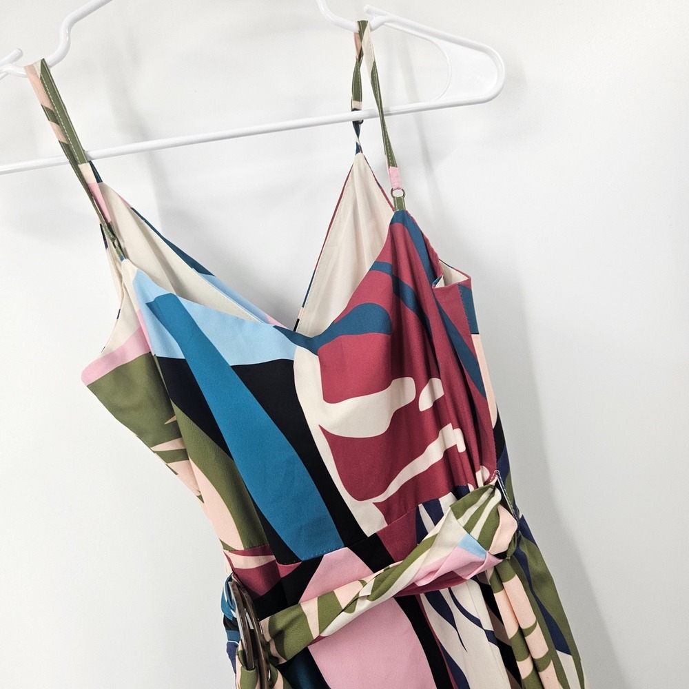 Hutch Anthropologie Sohla Wrap Maxi Dress Multi Tropical Wedding Guest Maxi Sz M - Picture 12 of 16